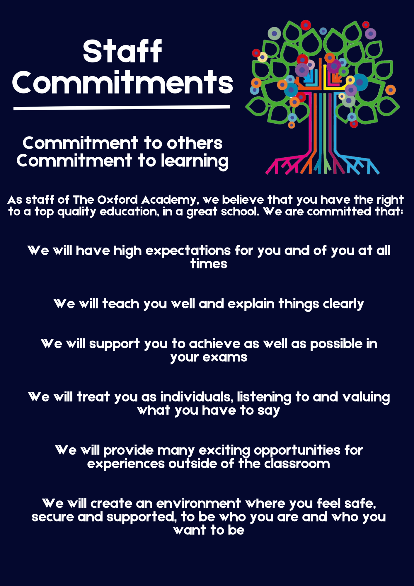 Staff Commitments Poster